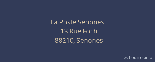 La Poste Senones