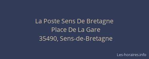 La Poste Sens De Bretagne