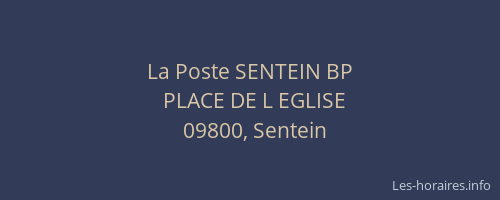 La Poste SENTEIN BP