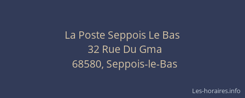 La Poste Seppois Le Bas