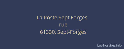 La Poste Sept Forges