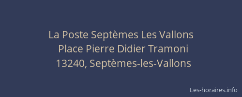 La Poste Septèmes Les Vallons
