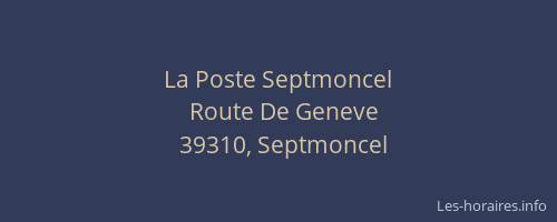 La Poste Septmoncel