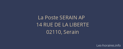 La Poste SERAIN AP