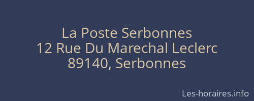 La Poste Serbonnes