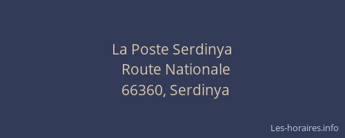 La Poste Serdinya