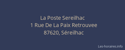 La Poste Sereilhac