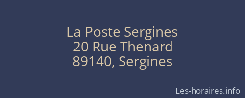 La Poste Sergines