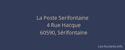 La Poste Serifontaine