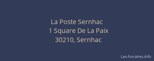 La Poste Sernhac