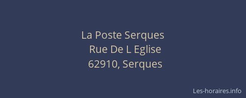 La Poste Serques