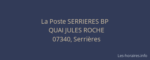 La Poste SERRIERES BP