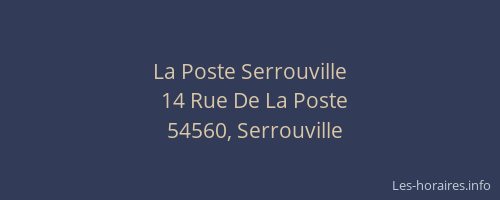 La Poste Serrouville