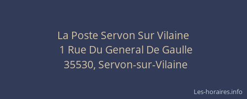 La Poste Servon Sur Vilaine