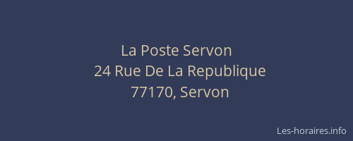 La Poste Servon