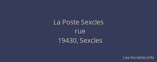 La Poste Sexcles