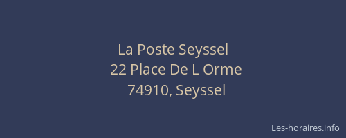 La Poste Seyssel