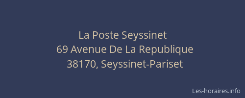 La Poste Seyssinet