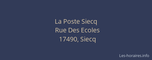 La Poste Siecq