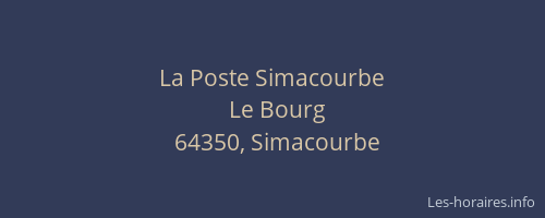 La Poste Simacourbe