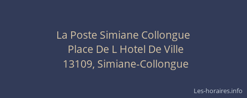 La Poste Simiane Collongue