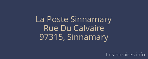 La Poste Sinnamary