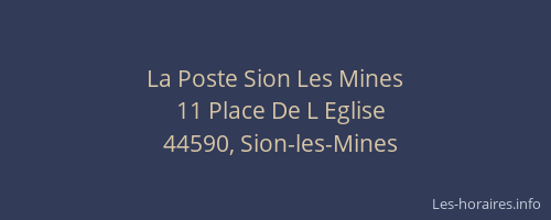 La Poste Sion Les Mines