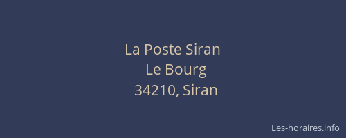 La Poste Siran