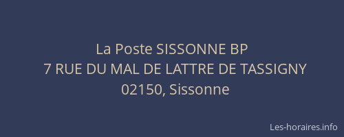 La Poste SISSONNE BP