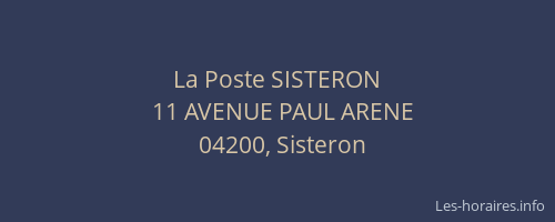 La Poste SISTERON