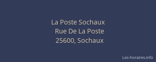 La Poste Sochaux