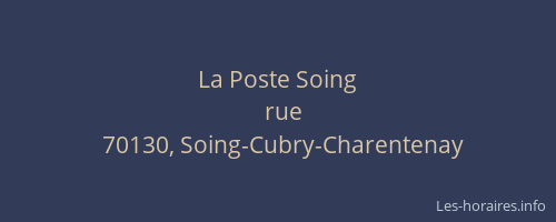 La Poste Soing