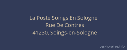La Poste Soings En Sologne