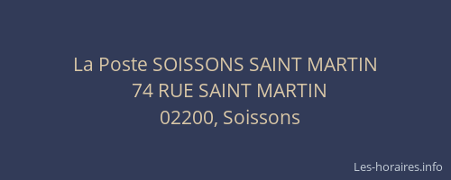 La Poste SOISSONS SAINT MARTIN