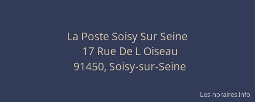 La Poste Soisy Sur Seine