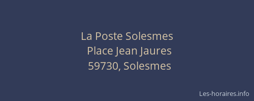 La Poste Solesmes