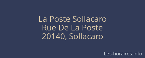 La Poste Sollacaro