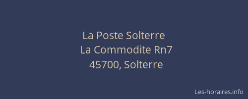 La Poste Solterre