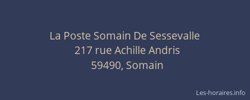 La Poste Somain De Sessevalle