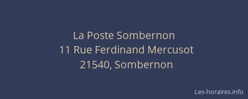 La Poste Sombernon