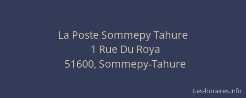 La Poste Sommepy Tahure