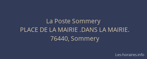La Poste Sommery