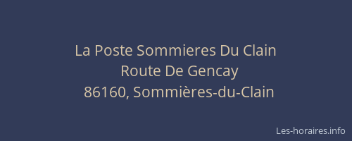 La Poste Sommieres Du Clain
