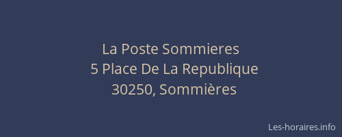 La Poste Sommieres