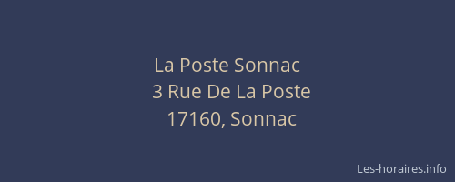 La Poste Sonnac