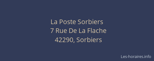 La Poste Sorbiers