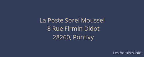 La Poste Sorel Moussel