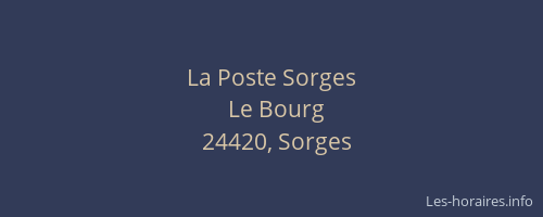La Poste Sorges