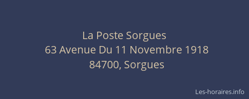 La Poste Sorgues