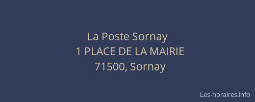 La Poste Sornay